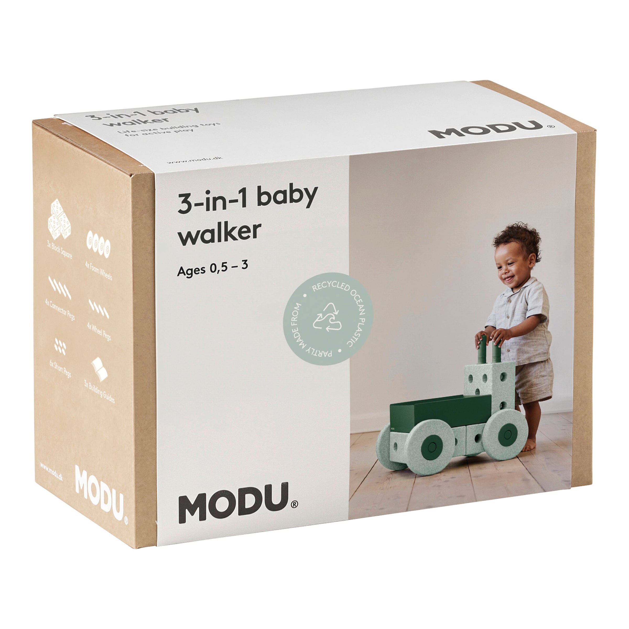 MODU MODU Lauflernwagen Baby Walker 3in1 Deep Blue Sky Blue