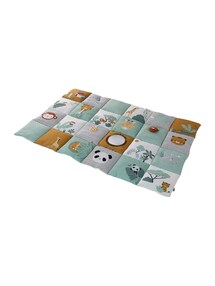 Groﬂer Spielteppich mit Activity-Spielzeug f¸r Babys, Patchwork-Design