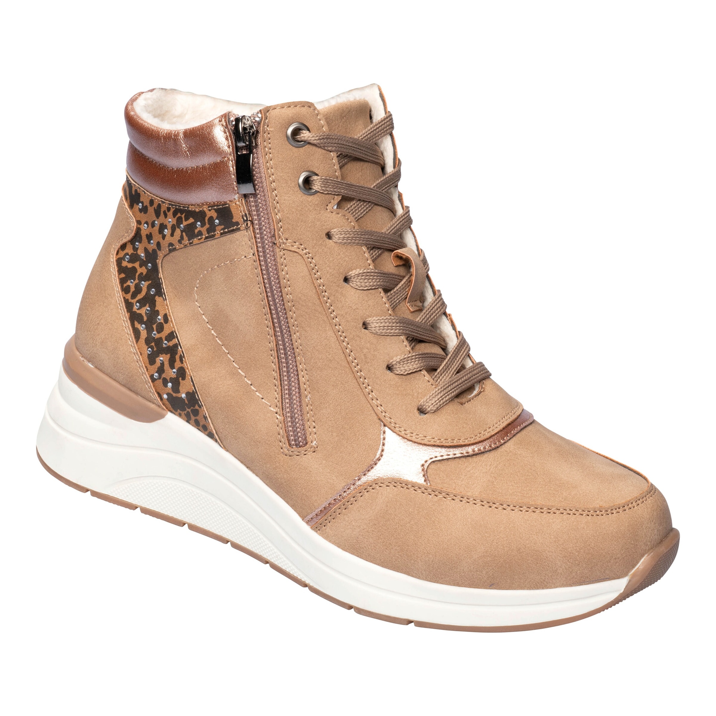 wonderwalk Komfort-Wärme-Knöchelsneaker „Fashion“, Größe: 38, beige