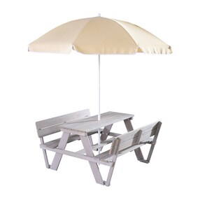 Kindersitzgruppe 'PICKNICK for 4' Outdoor +, mit Lehne, mit Schirm Set  Outdoor +