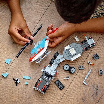 31146 Tieflader mit Hubschrauber
