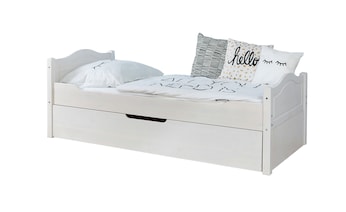 Einzelbett "Leni" 90x200 Kiefer Weiß