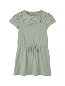 Mädchen Kleid mit Lochstickerei