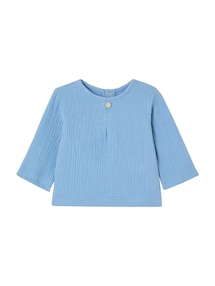 Bio-Kollektion: Baby Hemdbluse aus Musselin
