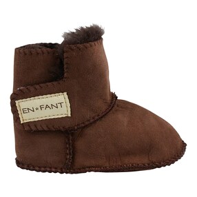 Lammfellschuhe mit Klettverschluss