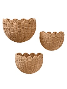 3er-Set Wandkörbe FESTON aus Papierkordel, Kinderzimmer