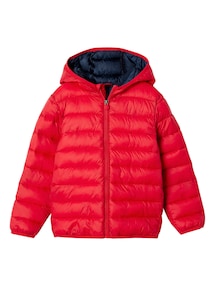Jungen Steppjacke mit Kapuze und Recycling-Polyester, Übergangsjacke