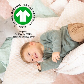 Decke in Strickoptik frosty almond 