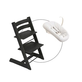 Bundle Treppenhochstuhl Eiche inklusive Newbornset Vanilla White