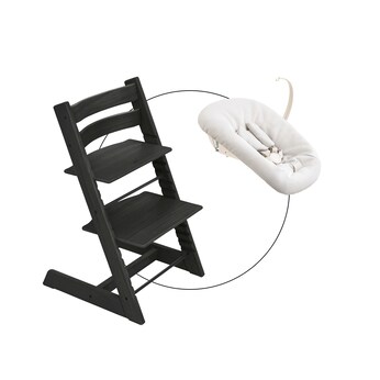 Bundle Treppenhochstuhl Eiche inklusive Newbornset Vanilla White