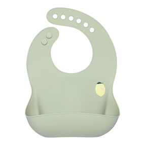 Bavoir en silicone avec coque de récupération