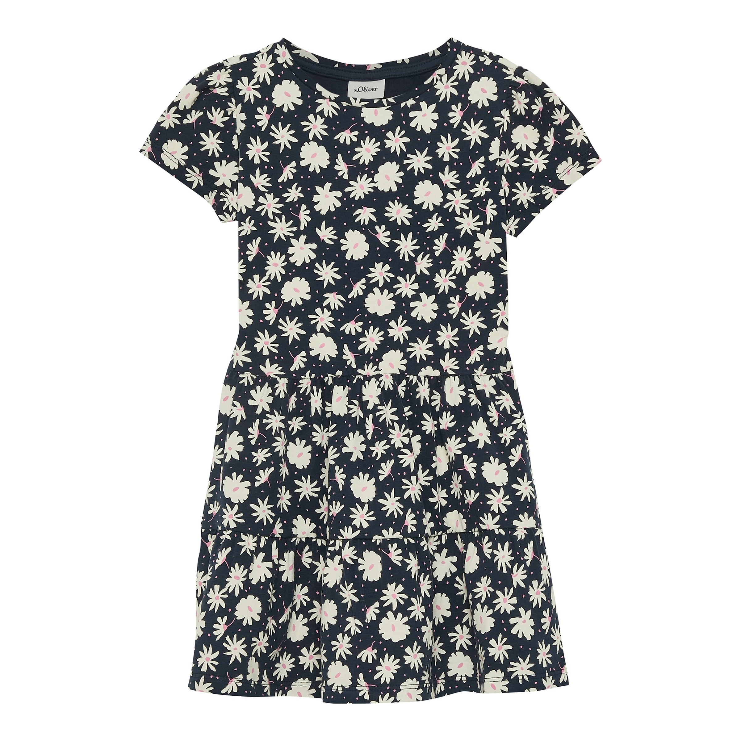 S.Oliver Kleid kurzarm Blumen