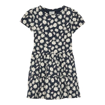 Robe à manches courtes fleurs