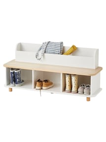 Kinder Sitzbank 2-in-1 PTILOU, Schuhbank mit Aufbewahrung