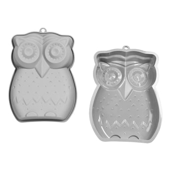 Moule à gâteau en silicone «Chouette», lot de 2
