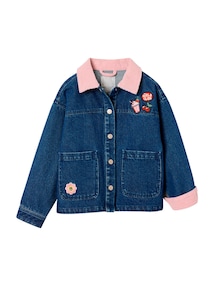 Jeansjacke Mädchen mit Cordkragen
