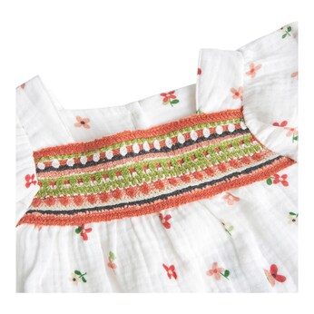 Musselin-Kleid Flügelarm Blumen