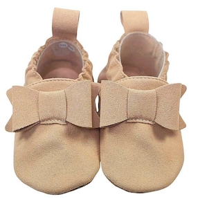 Kinderschuhe RecyStep Schleife beige