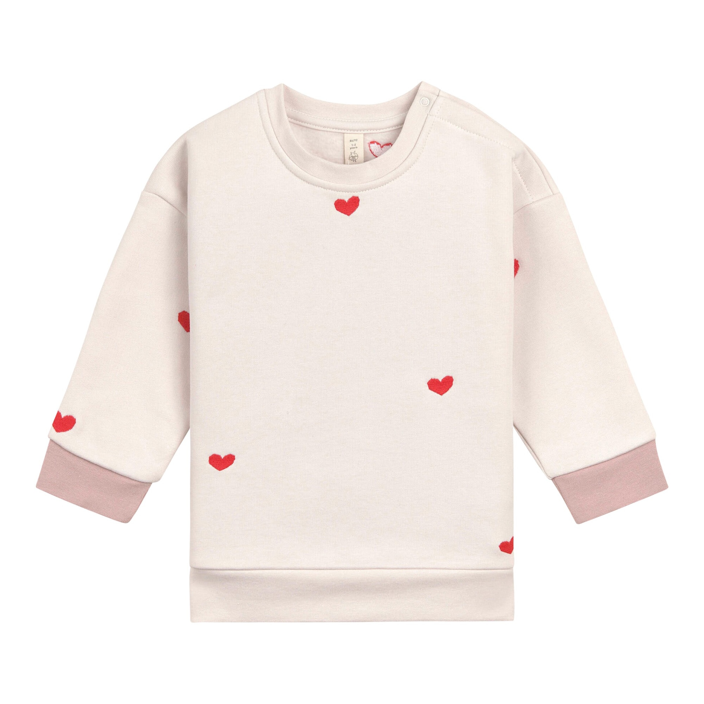 Lässig Sweatshirt Herzen