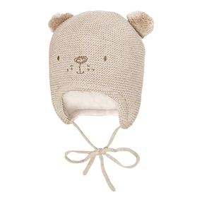 Winter-Strickmütze mit Ohren Bär