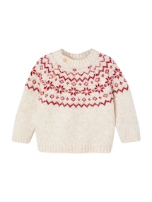 Baby Weihnachts-Pullover Jacquardstrick-Capsule