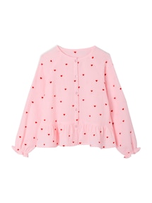 Musselinbluse Mädchen mit Knopfverschluss