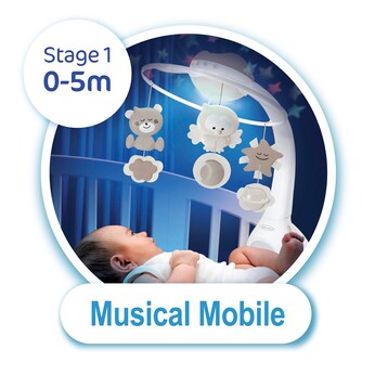 Musik-Mobile mit Deckenprojektor