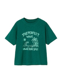 T-Shirt mit großem Print Jungen, Recycling-Baumwolle