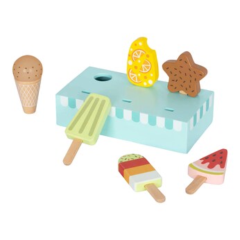 Eis im Ständer aus Holz