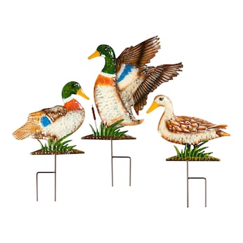 Déco de jardin «Trio de canards»