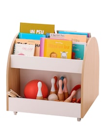 Bücher- und Spielzeugregal auf Rollen Kinderzimmer