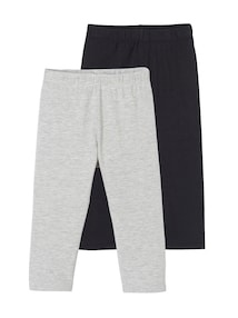 2er-Pack Mädchen 3/4-Leggings BASIC