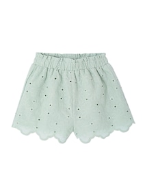 Shorts mit Lochstickereien Mädchen Baby