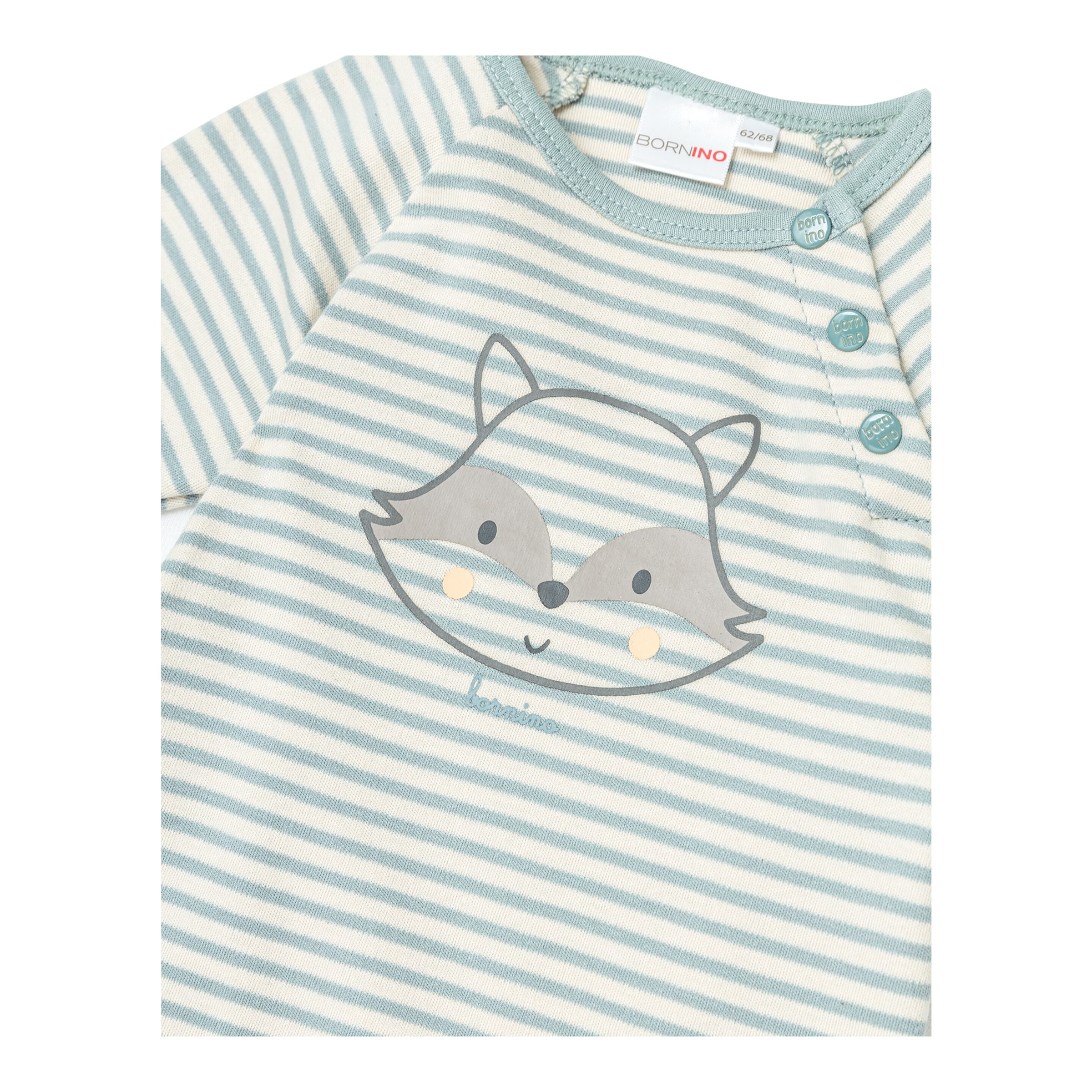 Raglanshirt langarm Ringel Waschbär