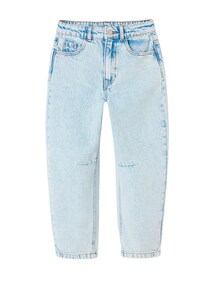 Jeans Balloon-Fit Mädchen, Bundweite verstellbar