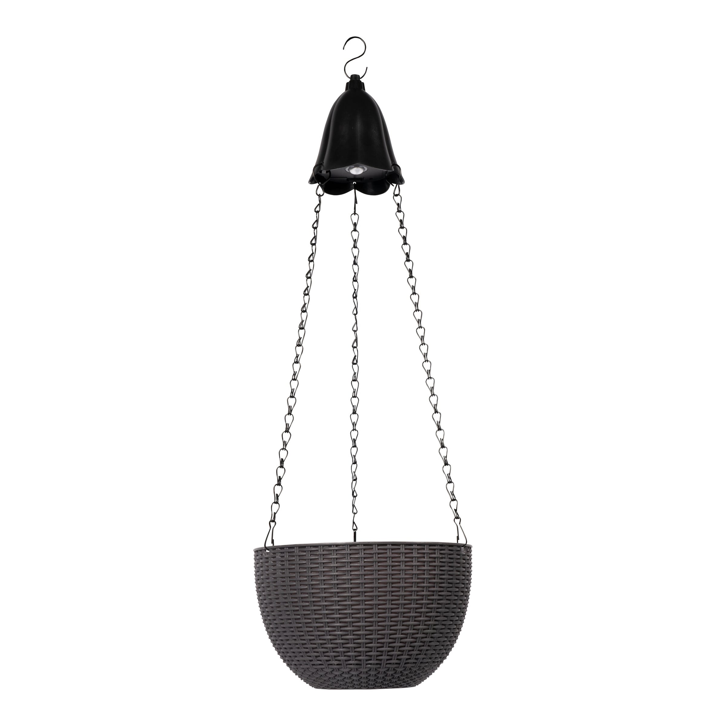 LED-Hängetopf „Rattan“