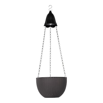 Pot suspendu à LED «Rotin»