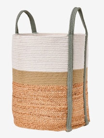 Aufbewahrungskorb aus Jute Kinderzimmer, dreifarbig