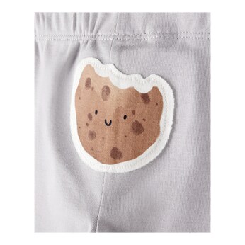 3-tlg. Set 2 Bodys kurzarm und Jogginghose Cookies