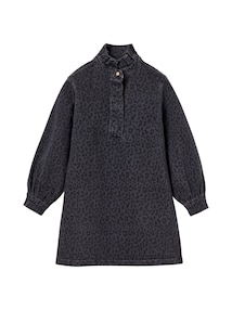 Mädchen Twill-Kleid mit Stehkragen Mama-Tochter-Capsule