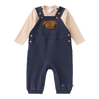 2-tlg. Set Latzhose mit Shirt Hund