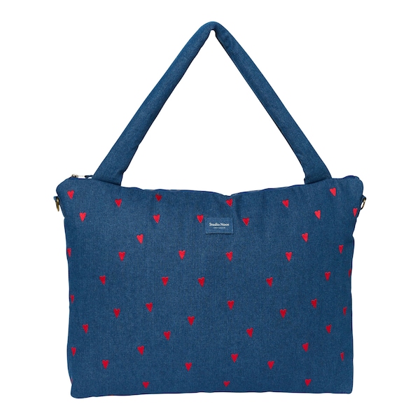 Denim rote Herzen