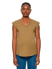 Umstandsshirt mit V-Ausschnitt