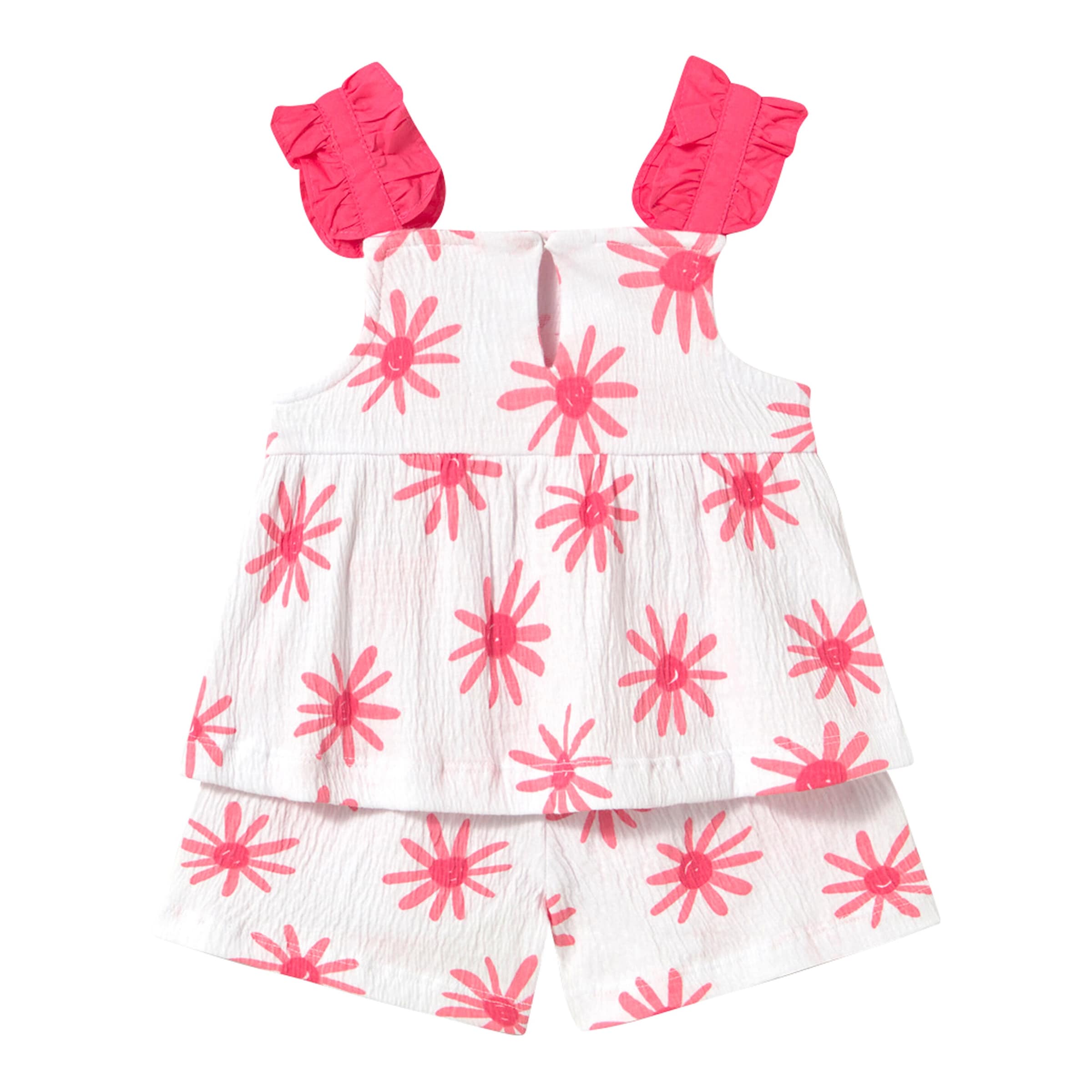 Mayoral Baby 2-tlg. Set Krepp-Top und -Shorts Blumen