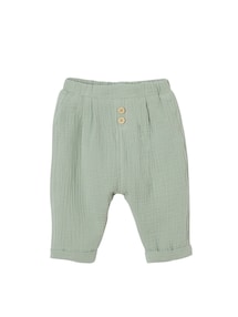Baby Hose aus Musselin, Dehnbund mit Zierknöpfen