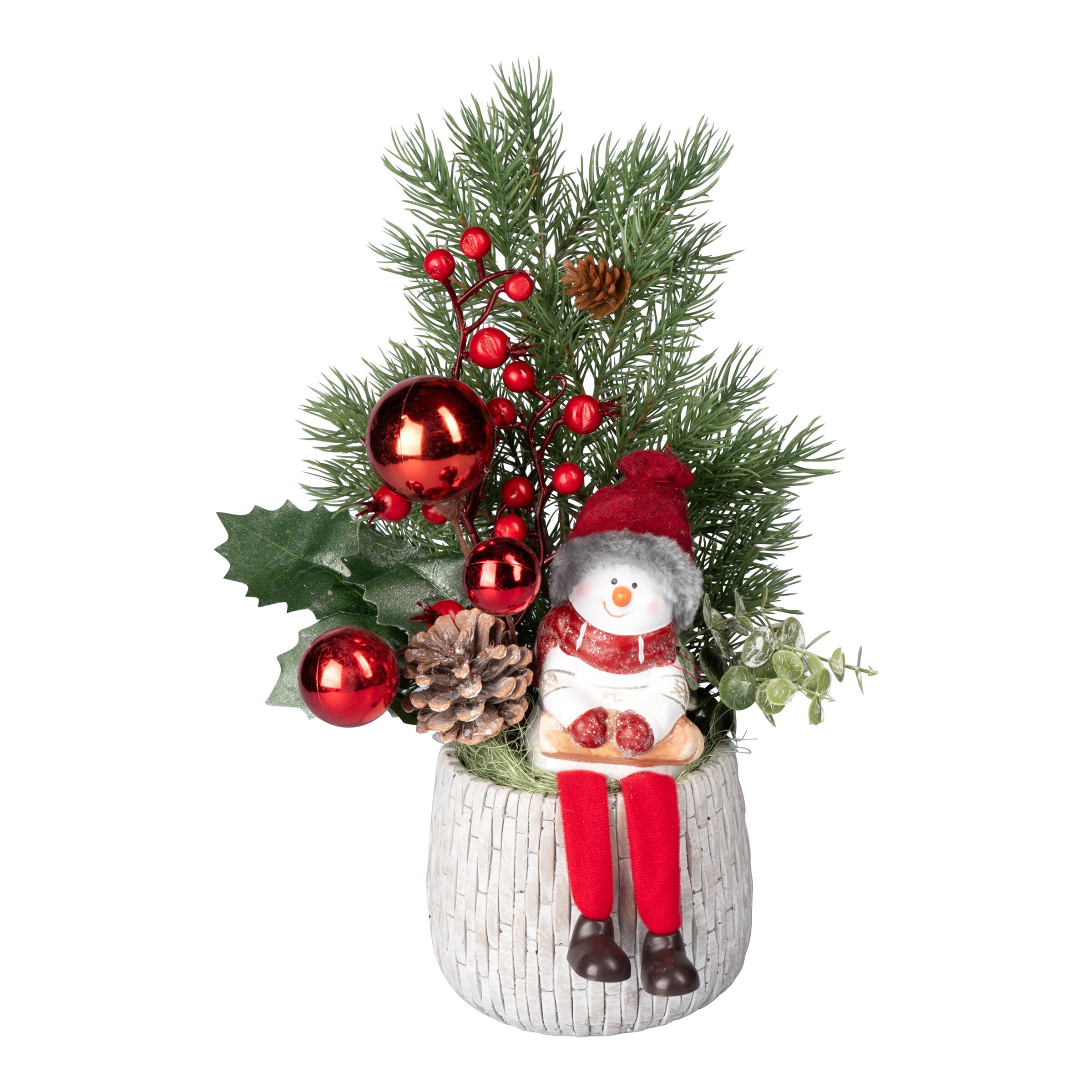 Weihnachts-Gesteck „Schneemann“
