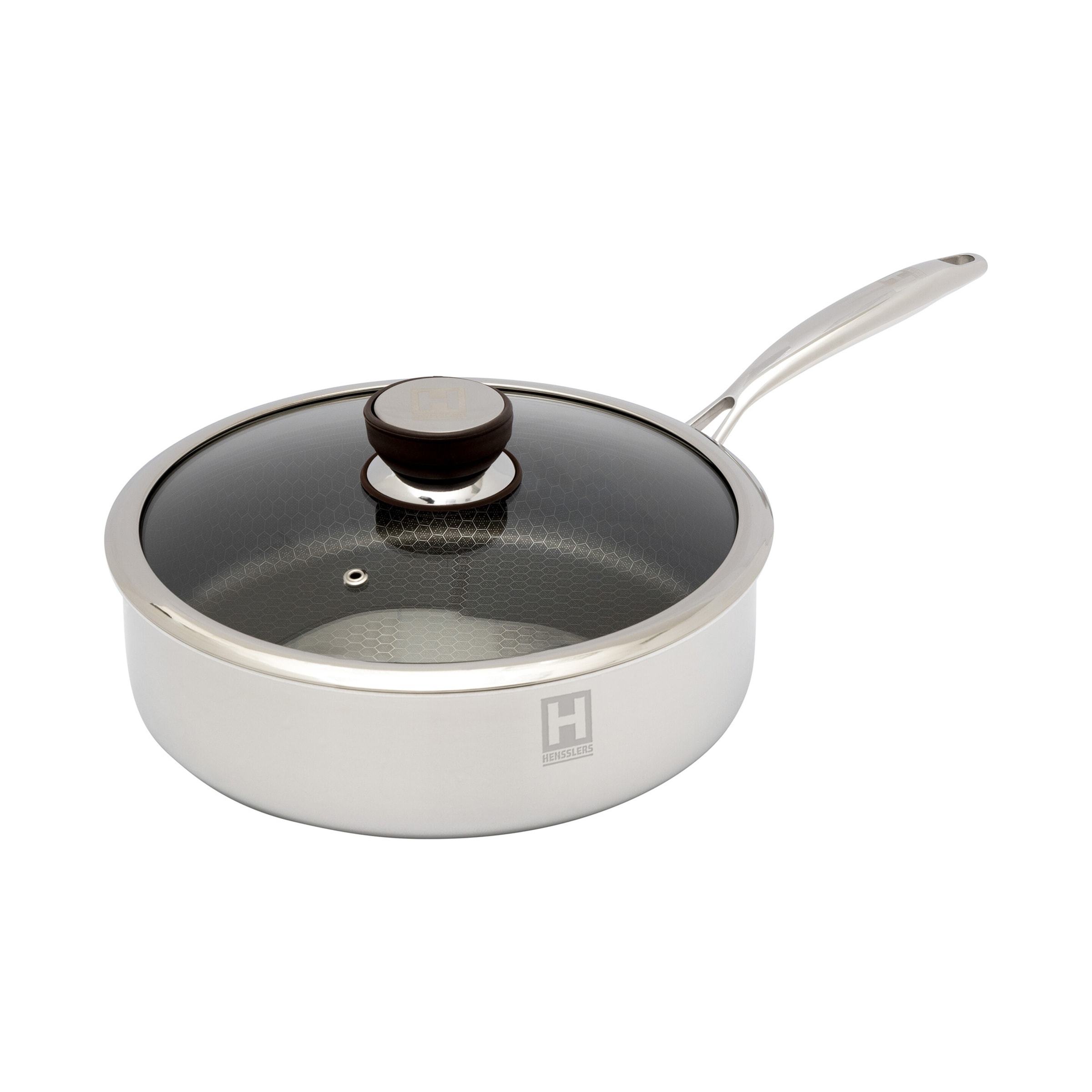 Hensslers - Schmorpfanne mit Wabenstruktur, Edelstahl, 26 cm
