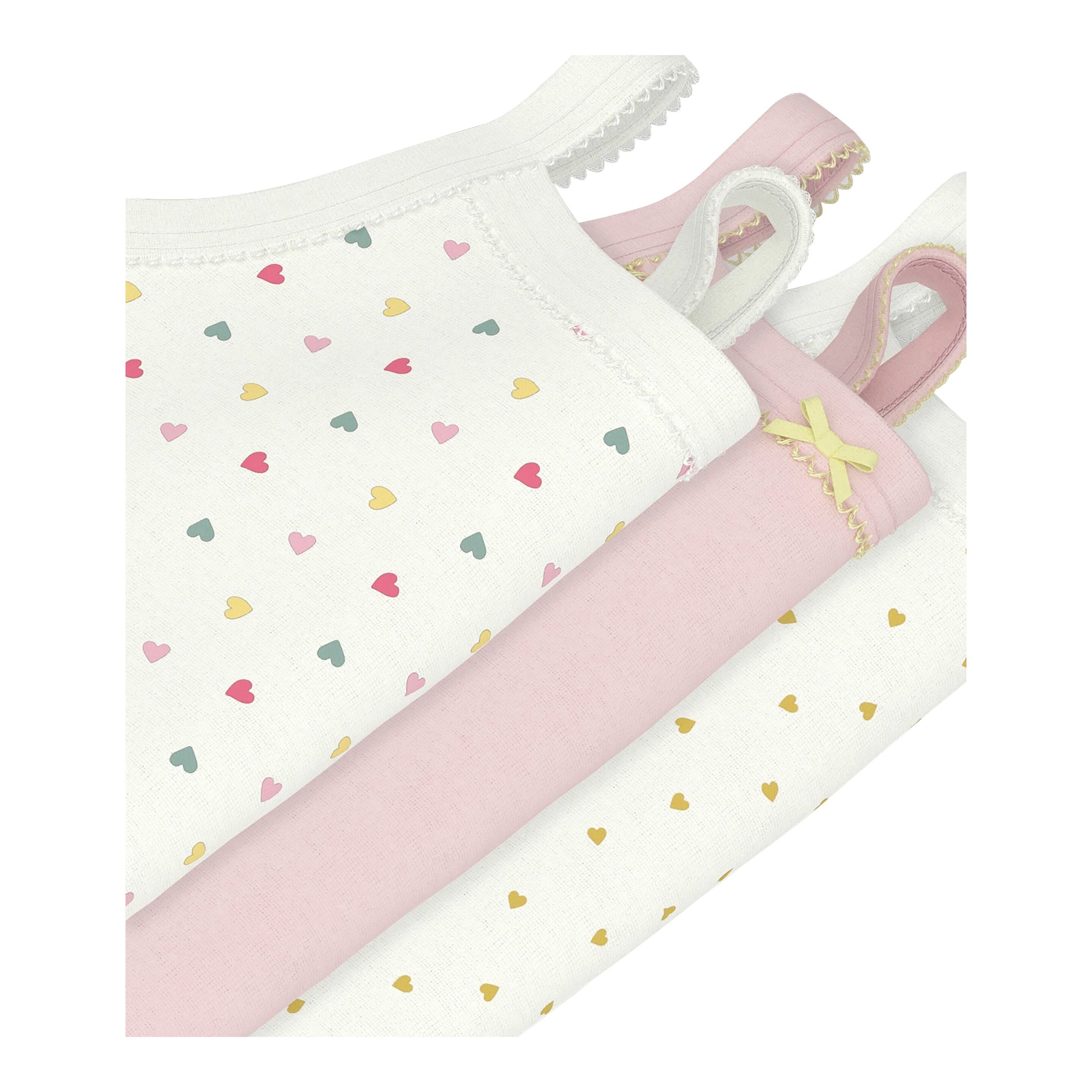 3er-Pack Bodys ohne Arm Herzen