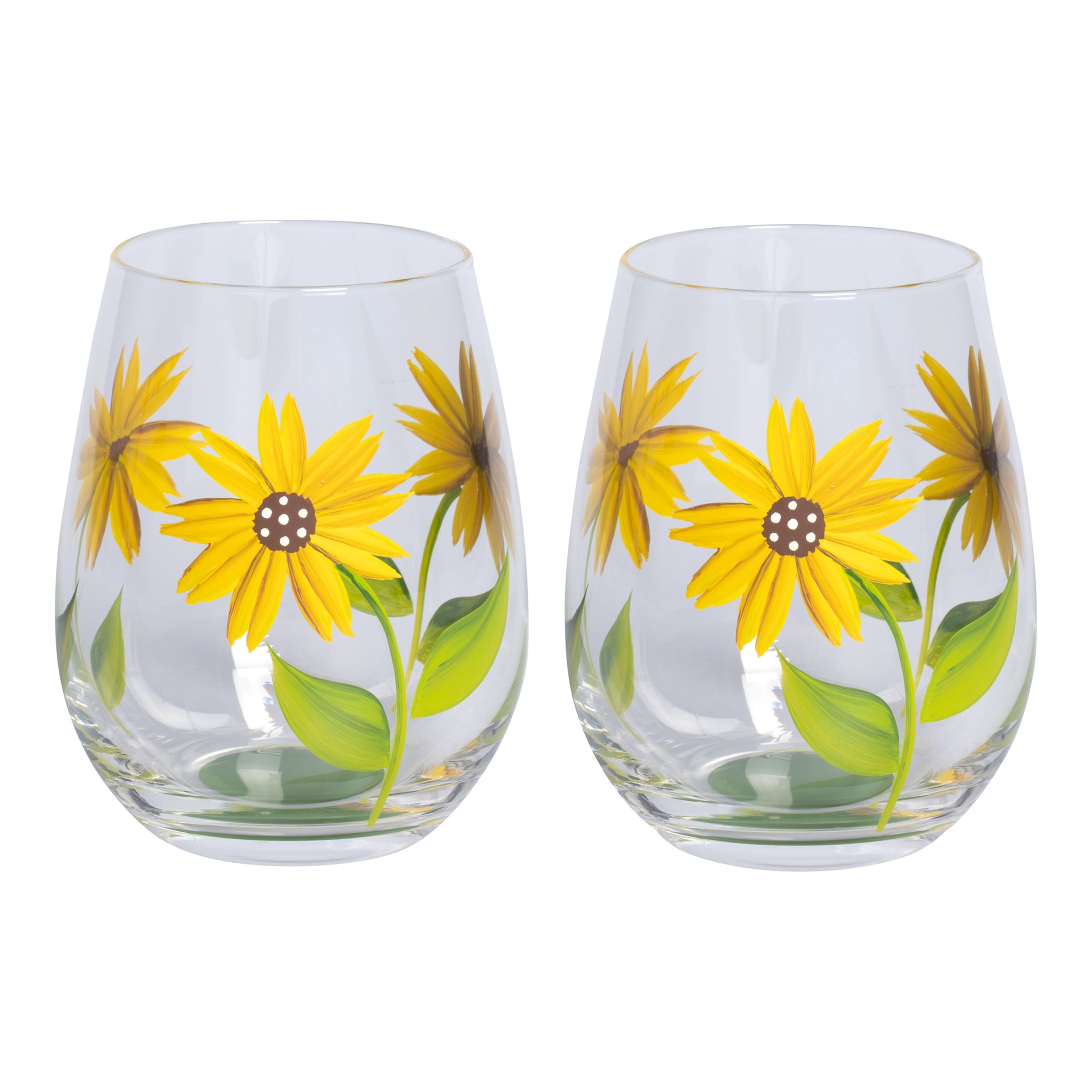Trinkgläser „Sonnenblume“, 2 Stück je 550 ml