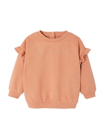 Baby Sweatshirt mit Rüschen, Recycling-Polyester